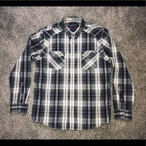 Green button up shirt